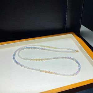 สร้อยคอมุกน้ำจืดธรรมชาติ ขนาด 12-15 มม. สีทองชาเข้ม ทรงกลม มีตำหนิเล็กน้อย จัดเรียงเป็นแถว ขายส่งจากผู้ผลิต - Product Image 2