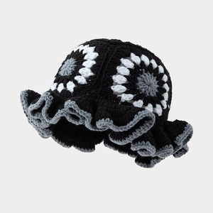y2k unisex hand crochet knit cap colorful camo <b>hat</b> custom color casual outdoor cap sun protection winter beanie soft <b>warm</b> - Product Image 6