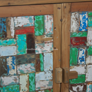 Recycled Boat Wood Folding <b>Bar</b> Table Reclaimed Wood Portable Counter <b>for</b> Restaurant Cafe <b>Home</b> <b>Bar</b> <b>Furniture</b> Original Colorful - Product Image 4