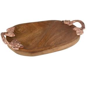 Bandeja de Servicio de Té y Café con Acabado Natural, Bandeja Decorativa de Madera para Uso en el Hogar, Hoteles y Servicios de Catering - Product Image 5