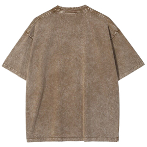 Camiseta Vintage con Lavado Ácido, Servicio Mayorista de Fábrica de Ropa OEM ODM, Fabricante de Prendas de Algodón Premium de Talla Grande, Camiseta con Lavado Ácido - Product Image 4