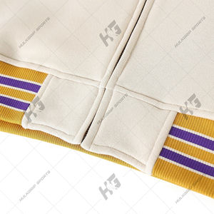 Veste de sport unisexe personnalisable pour fraternité/sororité, en laine blanche 100% coton, imperméable, respirante et coupe-vent - Product Image 3