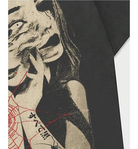 Camiseta de Manga Corta, Ajuste Holgado, 100% Algodón Blanco, Tejido Transpirable, con Estampado Gráfico Personalizado, Promoción - Product Image 4