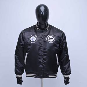 Chaqueta Bomber de Béisbol Bordada en Satén Personalizada para Hombre de Primera Calidad, la Chaqueta de Satén Más Vendida, Chaqueta Casual de Poliéster - Product Image 1