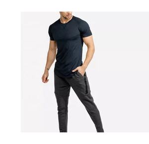 Men's Slim Fit Sporty Knitted Gym T-Shirt Quick Dry Breathable Compression Fitness Workout Sports Wear - Product Image 3