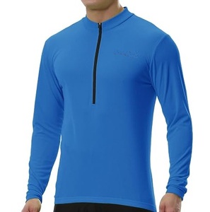 Jersey de Ciclismo MTB de Manga Larga Transpirable de Secado Rápido con Media Cremallera para Hombre, la Mejor Calidad, Personalizable con Nombre de Equipo OEM - Product Image 1