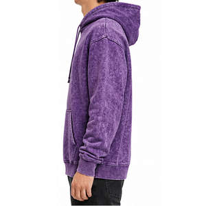 Sweat à capuche unisexe vintage délavé à l'acide, en molleton épais, pour hommes et femmes, style streetwear, fabrication OEM de vêtements - Product Image 2