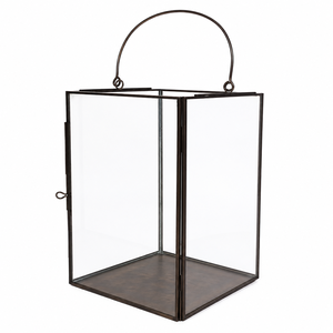 High Quality Vintage Obelisk Glass Candle Holder Elegant Antique <b>Brass</b> Finish Metal <b>Lantern</b> for Ramadan Festival Garden & Patio - Product Image 2