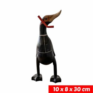 Figura de pato de madera tallada a mano con sombrero y botas, 10x8x30 cm, decoración del hogar - Product Image 3
