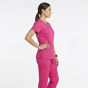 Premium Quality Women Medical <b>Scrub</b> <b>Set</b> Nursing Uniforms Hospital Doctor Suits Elastic Waist Pants Breathable Soft <b>Scrub</b> <b>Sets</b> - Product Image 2