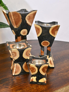 Handcrafted Eco-Friendly Epoxy <b>Resin</b> <b>Pine</b> Wood Bakhoor Burner Luxury Incense Holder | Modern Mabkhara Ramadan - Product Image 4