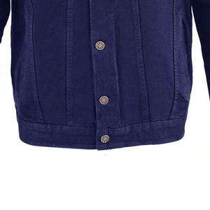 2025 High Quality Men's Slim Jean Jacket Custom Style Down-Filled Denim for Winter <b>Top</b>-Rated Best Sale Product - Product Image 4