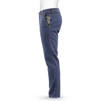 AMKOOR ENTERPRISES Celana Chino Katun Biru Pria, Regular Fit, Panjang Penuh, Kasual, Bernapas, Berat Sedang, Gaya Musim Semi, Cepat Kering