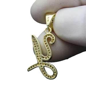 จี้รูปตัวอักษร Y แบบกำหนดเอง ประดับเพชรโมอิสซาไนต์ เงินแท้ 925 ไม่มีสร้อย ขายส่งราคาถูก - Product Image 4