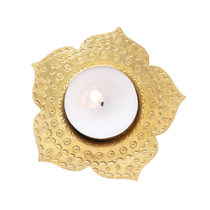 Portavelas de latón de alta calidad estilo árabe vintage con acabado pulido, portavelas de latón puro para decoración del hogar. - Product Image 5