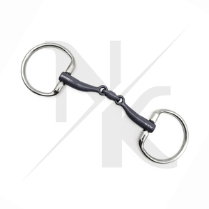 Bocado de titanio de doble articulación de primera calidad con anillo fijo, el mejor valorado, para ponis y caballos, equipo de equitación, proveedor de sudaderas para sillas de montar - Product Image 2