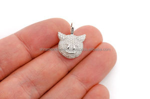 Luxurious 14K <b>Solid</b> <b>Gold</b> Devil Face <b>Pendant</b> Trendy Hip-Hop Style with Natural Diamond Perfect Fine Charm for Special Occasions - Product Image 6