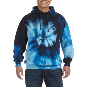 2026 Sweat à capuche personnalisé tie-dye spirale pour homme, coupe oversize, style festival, motif tourbillon psychédélique coloré, en coton épais, coupe carrée - Product Image 3