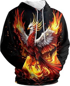 Sudadera con capucha con estampado de caballos blancos corriendo en el agua y puesta de sol, ropa informal para adultos, impresión digital para todas las estaciones - Product Image 6