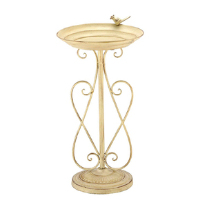 Birdbaths de metal para decoraciones de jardín Birdbath con soporte de India Direct Factory Export Quality Hecho a mano al aire libre - Product Image 2