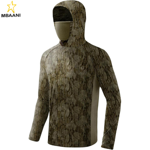 Sudadera con Capucha y Máscara para Hombre, Manga Larga, Protección Solar UV UPF 50+, Camisa de Pesca con Camuflaje - Product Image 1