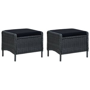 Set Lounge da Giardino Grigio Scuro e Nero - Product Image 3