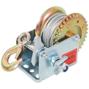Argano Manuale Portatile da 600 libbre con Cavo in Acciaio da 26 Piedi, Scocca Zincata e Rapporto di Trasmissione 3.1:1, Cricchetto a Due Vie - Product Image 2