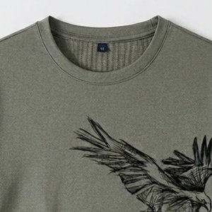 Nueva Camiseta Casual de Manga Corta para Hombre, con Logotipo Personalizado RTS, Gris, de Alta Calidad, 100% Algodón Poliéster, Lisa, para Uso Diario, Cuello Redondo, Estilo Urbano - Product Image 5