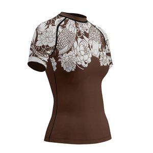 เสื้อแรชการ์ดแบบสั่งทำ OEM สำหรับทุกเพศ ป้องกันรังสียูวี UPF 50 สำหรับกีฬาทางน้ำ ผลิตด้วยเทคนิค Sublimation ป้องกันการระคายเคือง ผ้าโพลีเอสเตอร์แบบรัดรูป ขายส่งจากโรงงาน OEM - Product Image 5