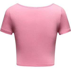 Camisetas de Alta Calidad con Impresión Bajo Demanda, Venta al por Mayor, Camisetas Cortas Vintage de Alta Calidad con Lavado Ácido para Mujer - Product Image 4