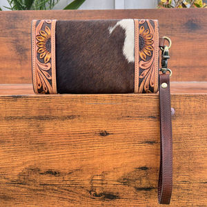 กระเป๋าสตางค์หนังวัวแท้แบบพกพาสำหรับผู้หญิงที่ใส่การ์ดเครื่องมือสำหรับเดินทางกระเป๋าสตางค์แบบเรียบง่ายหรูหราจากโรงงาน - Product Image 5