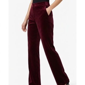 <b>Women's</b> <b>Velvet</b> <b>Trousers</b> Wide Leg Pants Solid Color Formal Dress Pants for Party Wedding - Product Image 1
