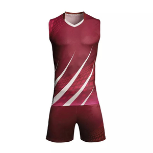 Alta calidad por encargo Unisex voleibol Jersey ropa deportiva uniforme nueva llegada Color sólido hombres voleibol uniforme - Product Image 4