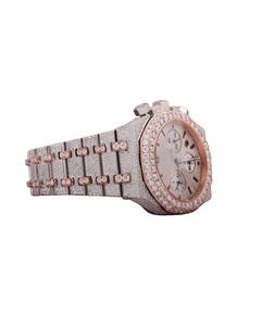 Top High Quality Daily Strong Use Moissanite White <b>Gold</b> Diamond <b>Watch</b> Hidden Clasp Engraved Stick Dial Ready Stock Quartz - Product Image 3