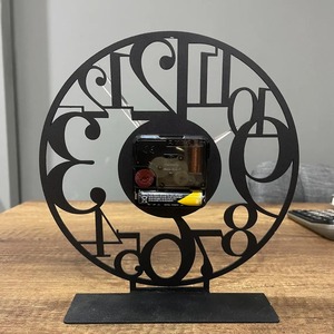 Minimal Black Wooden Base <b>Table</b> <b>Clock</b> Suitable For Office Cabins Home Bedrooms And Desk Decor Wholesale From India - Product Image 3