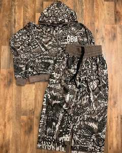 Ensemble survêtement homme personnalisé en polaire technique camouflage Real Tree – Hoodie et pantalon streetwear - Product Image 4