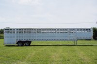 Nouvelle remorque de transport robuste à col de cygne pour bétail, chevaux et animaux de ferme, très demandée en Belgique