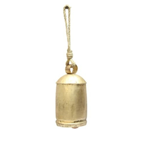 Campanas de vaca para decoración navideña, campanas rústicas artesanales de latón y metal con cuerda de yute para decoración festiva de granja - Product Image 3
