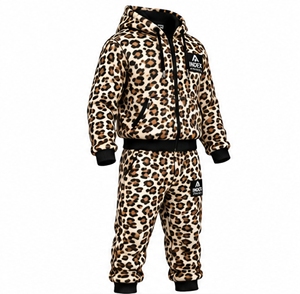Ensemble de survêtement léopard pour homme Index Apparel, sweat à capuche zippé et pantalon de jogging, tenue hip-hop pour l'automne - Product Image 3