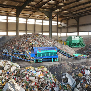 Machines de traitement des déchets industriels à écran trommel de tri des déchets en acier doux 90KW robuste avec engrenage moteur - Product Image 3