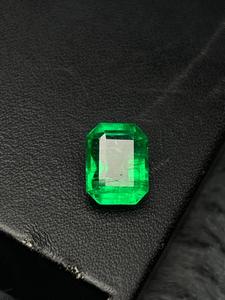 Pierre précieuse naturelle vert émeraude, taille octogonale, pour la fabrication de bijoux - Product Image 6