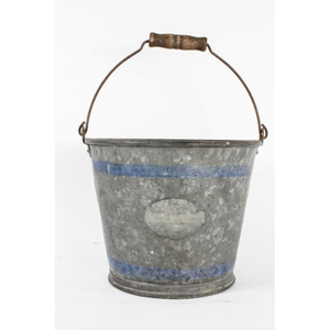 Seau en acier galvanisé de dernière génération avec poignée en bois, seaux en acier galvanisé argenté pour jardin, maison et usage industriel - Product Image 5