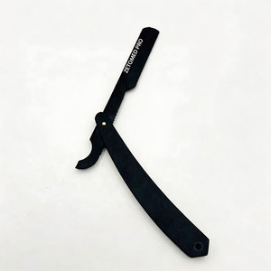 Custom Logo Black Matte ZETOMED PRO Baber Shaving Razor with Stainless Steel Replaceable Single Blade Packaging Included - Product Image 5