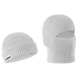 Cagoule coupe-vent 2-en-1 au design OEM, bonnet tricoté d'hiver et cagoule pour hommes et femmes - Product Image 3