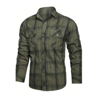 Nouvelle Arrivée Chemise d'Hiver pour Homme en Flanelle à Carreaux, Doublure Polaire Épaisse Matelassée, Manches Longues, Coton Multi-Écossais, Grande Taille - Product Image 2