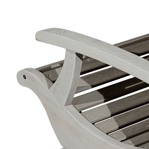 Sedia da giardino in eucalipto grigio Driftwood - Product Image 6