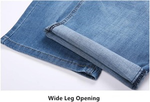 New Big Size Long Length <b>Mens</b> Streetwear Denim Shorts Breathable High Waist Loose <b>Stretch</b> Knitted Thin Summer Lightweight - Product Image 5