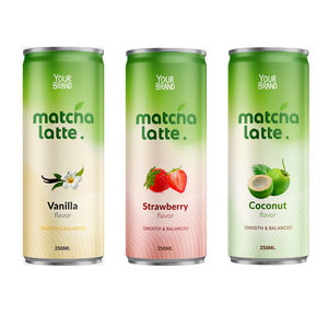 Venta al por mayor de Matcha Latte con cafeína y sabor, marca privada, 250ml, con leche de avena, fabricante de bebidas de Vietnam, muestras y diseño gratuitos - BRC - Product Image 1