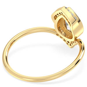 Anillo Solitario REYES Personalizado con Moissanita Corte Pera de 0.66Ct en Oro Sólido de 14K, Regalos de Boda y Compromiso, Joyería al por Mayor - Product Image 4