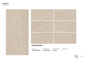 Carreaux de porcelaine rustiques mats de qualité supérieure, format 600x1200, aspect naturel, pour intérieur commercial - Product Image 5